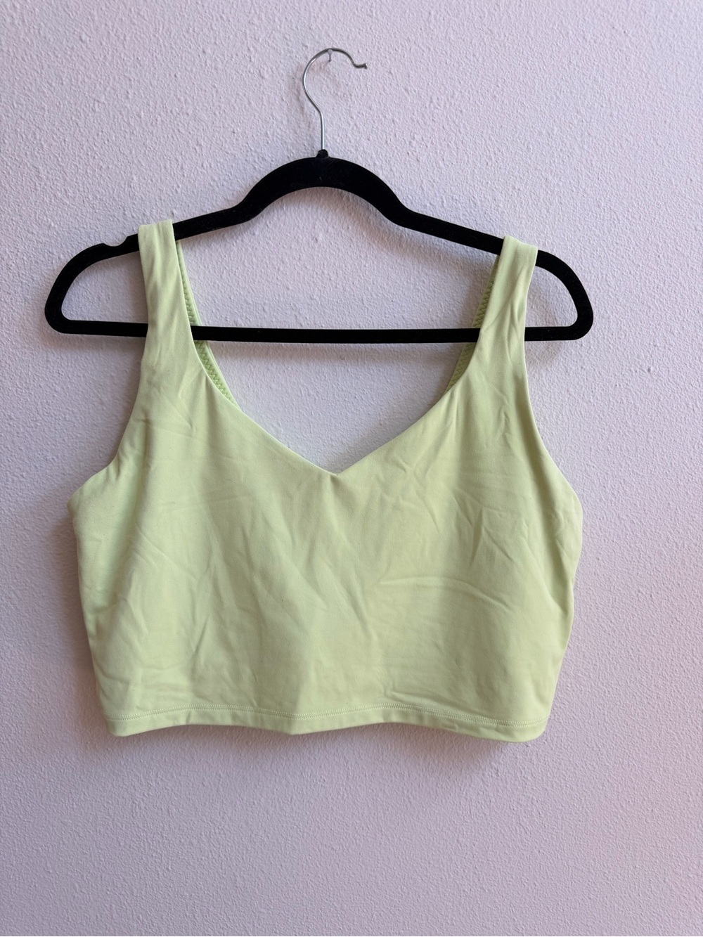 Light Lime V-Neck Longline Bra